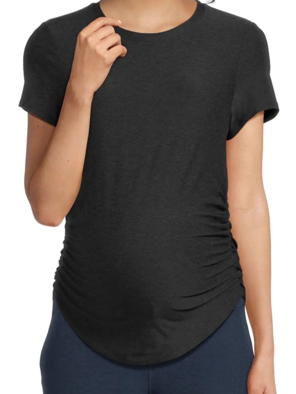 Beyond Yoga Featherweight One and Only Maternity Short Sleeve Top -Darkest Night